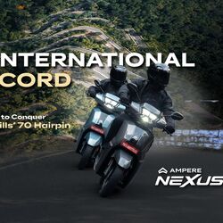 Ampere, from Greaves Electric Mobility, becomes India’s First E2W brand to enter Asia Book of Records by navigating the 70-hairpin bends of Kolli Hills in Tamil Nadu