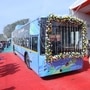 CM Rekha Gupta flags off 272 new low-floor EV buses in Delhi