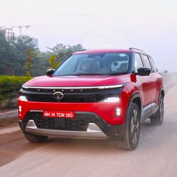 The Tata Sierra tackles rough patches well without moving around too much.