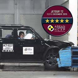 Jetour T2, the SUV, secured a full five-star rating from ASEAN NCAP after scoring 86.50 points under the 2021–2025 protocol.