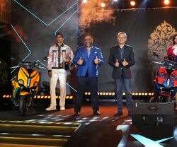 Bespoke TVS X electric scooters, designed with Manoviraj Khosla, showcased at the TVS X Collectors’ Soirée in Bengaluru.