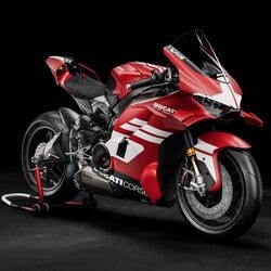 The Ducati Superleggera V4 Centenario gets a carbon-fibre chassis.
