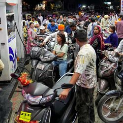 People are rushing to petrol pumps for fuel amid rumours of fuel shortage.