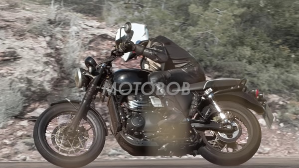 Triumph Boneville spy shot