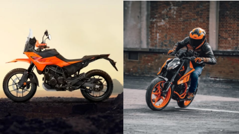KTM 390 Adventure X and 390 Duke