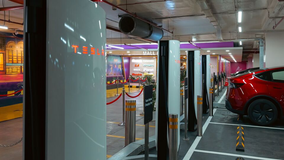 Tesla charging station