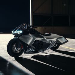 BMW Motorrad has unveiled the Vision K18 concept motorcycle with a 1,800 cc inline-six engine and aircraft-inspired styling.