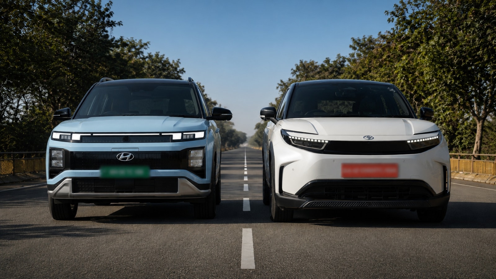 Toyota Urban Cruiser Ebella vs Hyundai Creta Electric top-variant spec comparison: price, battery pack, range, features