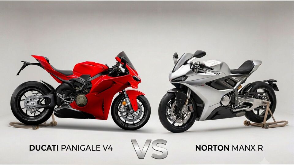 Ducati Panigale V4 vs Norton Manx R