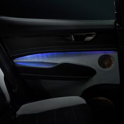 The Bentley Torcal concept uses coordinated lighting, sound, climate and air quality settings to create different cabin environments.
