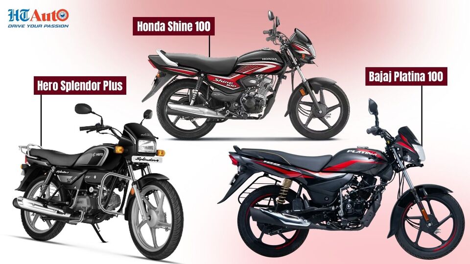 Hero Splendor Plus, Honda Shine 100, Bajaj Platina 100