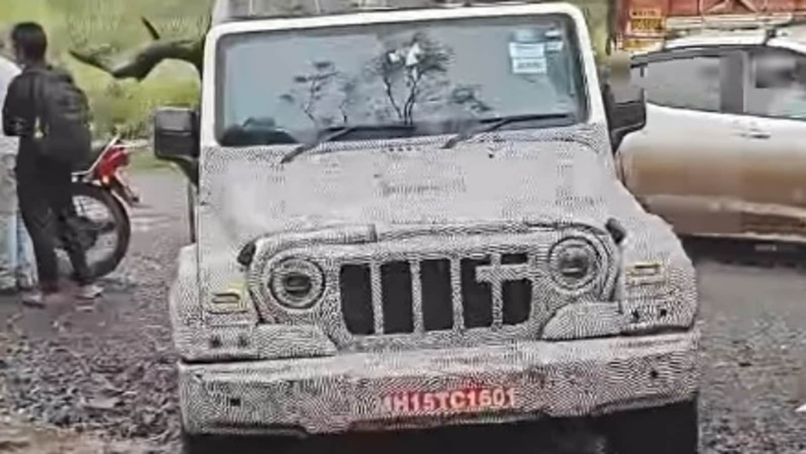 Mahindra Thar Facelift spotted ahead of official launch, gets new grille, alloy wheels and headlights