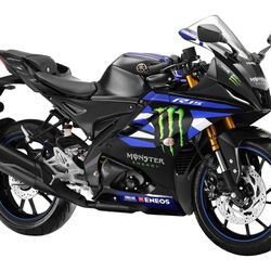 Yamaha R15 V4 in its Moto GP inspired colour scheme. 