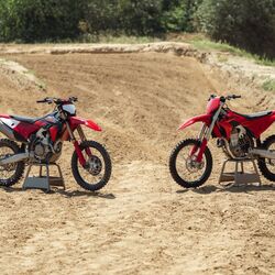 The 2027 Ducati Desmo450 MX receives revised gearing and durability improvements, while the Factory variant adds an Akrapovič exhaust and upgraded suspension.