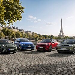 The CUPRA Raval, Volkswagen ID. Polo, Skoda Epiq and Volkswagen ID. Cross will be displayed together for the first time at the Paris Motor Show.