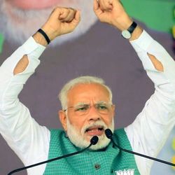 নির্বাচনী প্রচারে মোদী-এএনআই 