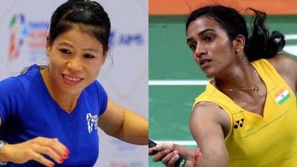 মেরি কম ও পিভি সিন্ধু মেরি কম ও পিভি সিন্ধু