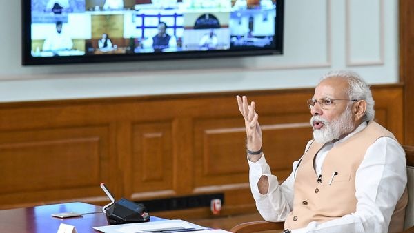 New Delhi: Prime Minister Narendra Modi interacts with the Central Ministers about COVID-19 via video conference, in New Delhi, Monday, April 6, 2020. (PIB/PTI Photo) (PTI06-04-2020_000193B) (PTI) New Delhi: Prime Minister Narendra Modi interacts with the Central Ministers about COVID-19 via video conference, in New Delhi, Monday, April 6, 2020. (PIB/PTI Photo) (PTI06-04-2020_000193B) (PTI)