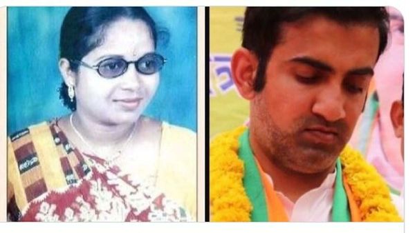 সরস্বতী পাত্র ও গৌতম গম্ভীর। ছবি- টুইটার। সরস্বতী পাত্র ও গৌতম গম্ভীর। ছবি- টুইটার।