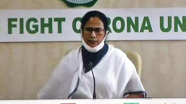 West Bengal Chief Minister Mamata Banerjee attending the video conference of Prime Minister Narendra Modi with Chief Ministers of all states in Kolkata on Monday. (ANI Photo) West Bengal Chief Minister Mamata Banerjee attending the video conference of Prime Minister Narendra Modi with Chief Ministers of all states in Kolkata on Monday. (ANI Photo)