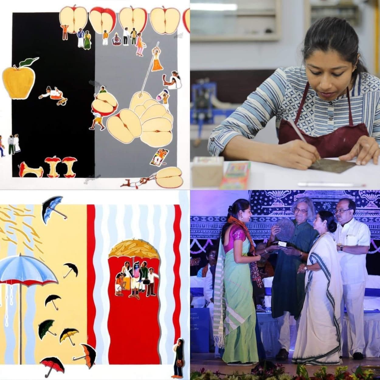 শিল্পী শ্রাবনী সরকার এবং তাঁর কাজের কিছু ছবি। শিল্পী শ্রাবনী সরকার এবং তাঁর কাজের কিছু ছবি।