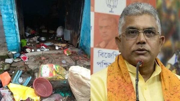 ডান দিকে তেলিনিপাড়ায় হিংসা পরবর্তী ছবি সোশ্যাল মিডিয়ায় শেয়ার করেছেন স্থানীয় সাংসদ লকেট চট্টোপাধ্যায়। বাঁ দিকে বিজেপির রাজ্য সভাপতি তথা মেদিনীপুরের সাংসদ দিলীপ ঘোষ। ডান দিকে তেলিনিপাড়ায় হিংসা পরবর্তী ছবি সোশ্যাল মিডিয়ায় শেয়ার করেছেন স্থানীয় সাংসদ লকেট চট্টোপাধ্যায়। বাঁ দিকে বিজেপির রাজ্য সভাপতি তথা মেদিনীপুরের সাংসদ দিলীপ ঘোষ।