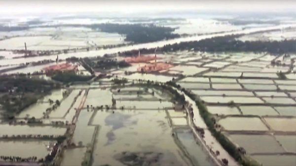 নোনা জল ঢুকে নষ্ট হয়ে গিয়েছে সুন্দরবনের হাজার হাজার একর চাষজমি, যা আগামী বহু বছর ধরে কৃষির জন্য অনুপযোগী হয়ে গিয়েছে। ছবি: পিটিআই। (PTI) নোনা জল ঢুকে নষ্ট হয়ে গিয়েছে সুন্দরবনের হাজার হাজার একর চাষজমি, যা আগামী বহু বছর ধরে কৃষির জন্য অনুপযোগী হয়ে গিয়েছে। ছবি: পিটিআই। (PTI)