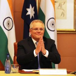 অস্ট্রেলিয়ার প্রধানমন্ত্রী স্কট মরিসন (ছবি সৌজন্য টুইটার @MarisePayne)