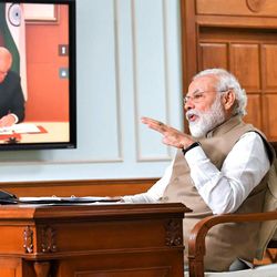 ভার্চুয়াল সামিটে মোদী-মরিসন (ছবি সৌজন্য এপি)   