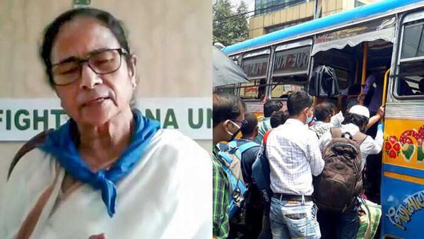 বাঁ দিকে নবান্নে মমতা। ডান দিকে সোমবার রাস্তায় জনতা। বাঁ দিকে নবান্নে মমতা। ডান দিকে সোমবার রাস্তায় জনতা।