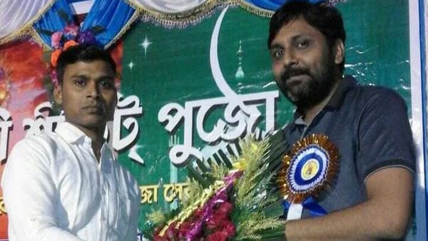 নিহত বিজেপি নেতা মণীশ শুক্ল। ডান দিকে নিহত বিজেপি নেতা মণীশ শুক্ল। ডান দিকে