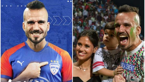 বেঙ্গালুরুর জার্সি গায়ে ফ্রান (বাঁদিকে), আই লিগ জয়ের পর পরিবারের সঙ্গে 'বস' (ডানদিকে) (ছবি সৌজন্য ফেসবুক Fran Glez) বেঙ্গালুরুর জার্সি গায়ে ফ্রান (বাঁদিকে), আই লিগ জয়ের পর পরিবারের সঙ্গে 'বস' (ডানদিকে) (ছবি সৌজন্য ফেসবুক Fran Glez)