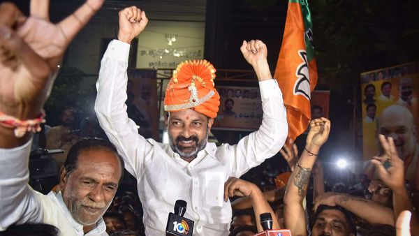 জয়ের উল্লাস বিজেপির, দ্বিতীয় স্থানে উঠে এল তারা (PTI) জয়ের উল্লাস বিজেপির, দ্বিতীয় স্থানে উঠে এল তারা (PTI)