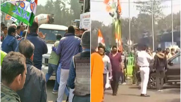 বিজেপি অফিসে ঢোকার মুখে দলত্যাগী সুনীল মণ্ডলের , ধুন্ধুমার হেস্টিংস চত্বরে। (ছবি সৌজন্য সংগৃহীত) বিজেপি অফিসে ঢোকার মুখে দলত্যাগী সুনীল মণ্ডলের , ধুন্ধুমার হেস্টিংস চত্বরে। (ছবি সৌজন্য সংগৃহীত)