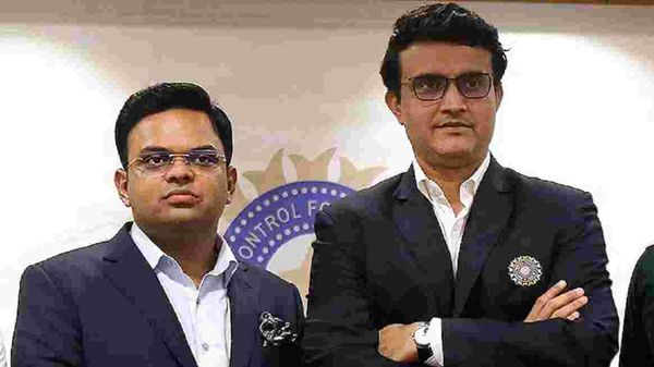 বিসিসিআই সভাপতি সৌরভের সঙ্গে সচিব জয় শাহ। ছবি- টুইটার। বিসিসিআই সভাপতি সৌরভের সঙ্গে সচিব জয় শাহ। ছবি- টুইটার।
