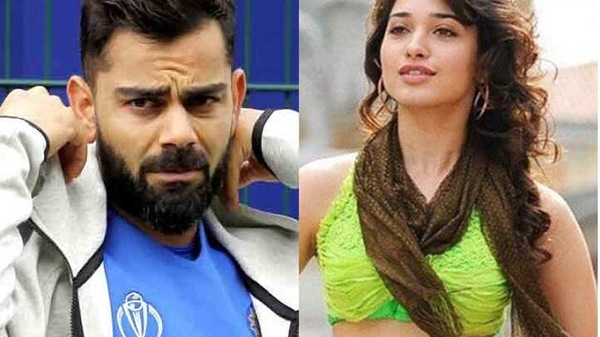 বিরাট কোহলি ও তামান্না ভাটিয়া বিরাট কোহলি ও তামান্না ভাটিয়া