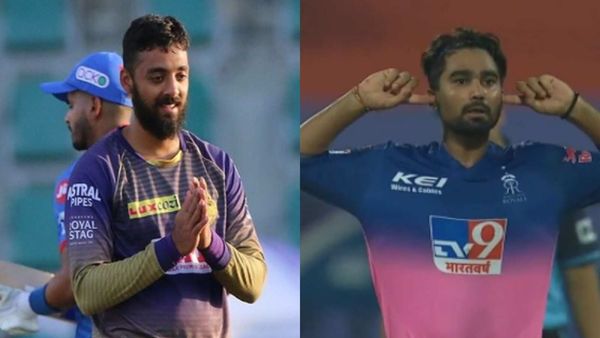 বরুণ চক্রবর্তী ও রাহুল তেওয়াটিয়া। ছবি- আইপিএল। বরুণ চক্রবর্তী ও রাহুল তেওয়াটিয়া। ছবি- আইপিএল।