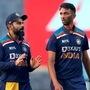 Indian Skipper Virat Kohli and Prasidh Krishna during the 2nd ODI between India and England at Maharashtra Cricket Association Stadium in Pune on Friday. (BCCI/ANI Photo)