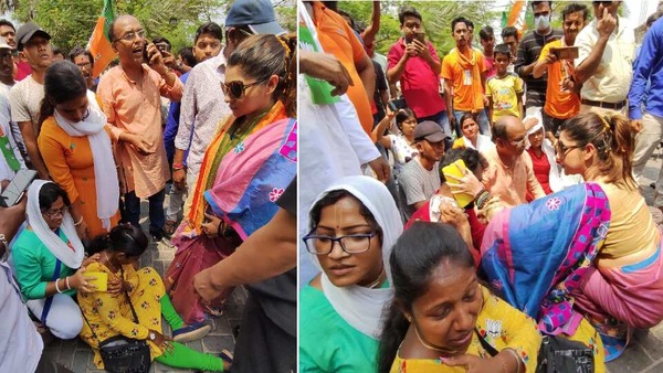 ধরণায় বিজেপির কর্মী সমর্থকরা ধরণায় বিজেপির কর্মী সমর্থকরা