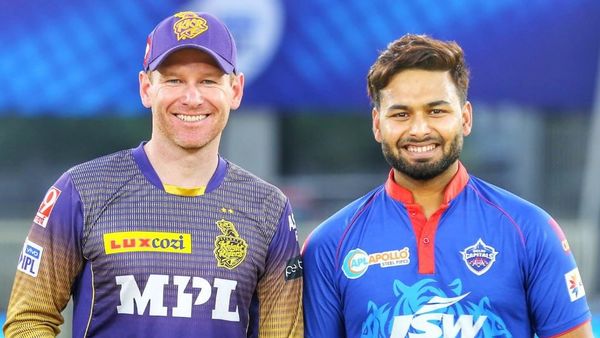কলকাতার অধিনায়ক ইয়ন মর্গ্যানের সঙ্গে ঋষভ পন্ত। ছবি: এএনআই কলকাতার অধিনায়ক ইয়ন মর্গ্যানের সঙ্গে ঋষভ পন্ত। ছবি: এএনআই