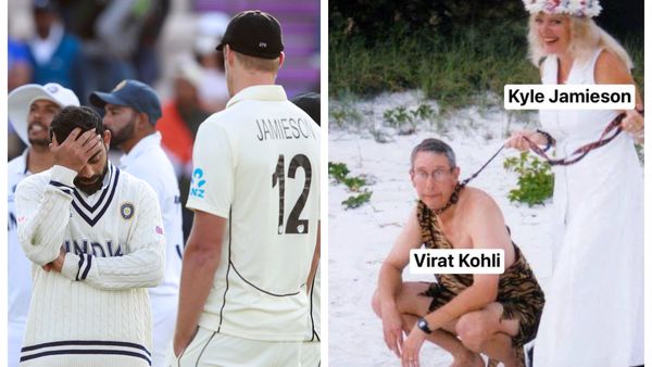 সাউহ্যাম্পটনে ম্যাচ শেষে বিরাট ও জেমিসন (বাঁদিকে, ছবি সৌজন্য পিটিআই)। কিউয়ি ওয়েবসাইটের সেই ছবি। (ছবি সৌজন্য, ইনস্টাগ্রাম theaccnz) সাউহ্যাম্পটনে ম্যাচ শেষে বিরাট ও জেমিসন (বাঁদিকে, ছবি সৌজন্য পিটিআই)। কিউয়ি ওয়েবসাইটের সেই ছবি। (ছবি সৌজন্য, ইনস্টাগ্রাম theaccnz)