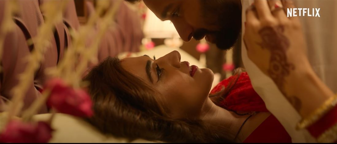 'হাসিন দিলরুবা' ছবিতে ঘনিষ্ঠে দৃশ্যে তাপসী এবং বিক্রান্ত। ছবি সৌজন্যে - নেটফ্লিক্স 'হাসিন দিলরুবা' ছবিতে ঘনিষ্ঠে দৃশ্যে তাপসী এবং বিক্রান্ত। ছবি সৌজন্যে - নেটফ্লিক্স
