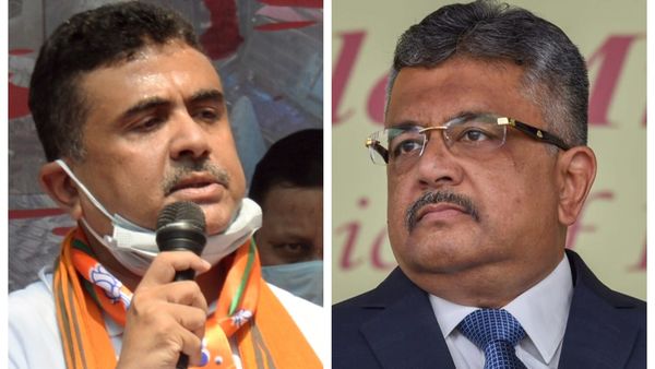 শুভেন্দু অধিকারী এবং সলিসিটর জেনারেল তুষার মেহতা। (ফাইল ছবি) শুভেন্দু অধিকারী এবং সলিসিটর জেনারেল তুষার মেহতা। (ফাইল ছবি)