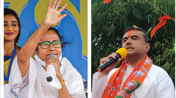 মমতা বন্দ্যোপাধ্যায় এবং শুভেন্দু অধিকারী। (ফাইল ছবি) মমতা বন্দ্যোপাধ্যায় এবং শুভেন্দু অধিকারী। (ফাইল ছবি)