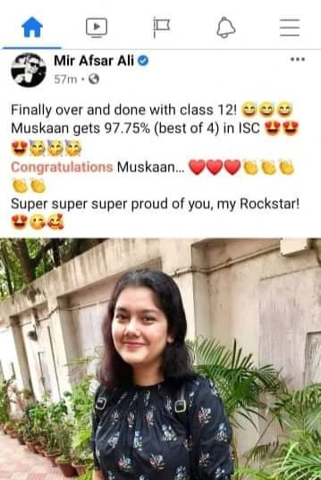 মুস্কানকে নিয়ে মীরের সেই পোস্ট। ( ছবি সৌজন্যে - ফেসবুক) মুস্কানকে নিয়ে মীরের সেই পোস্ট। ( ছবি সৌজন্যে - ফেসবুক)