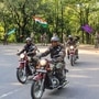 কার্গিল বিজয় দিবসে মোটরসাইকেল রাইড জওয়ানদের। ছবি : পিটিআই (PTI)