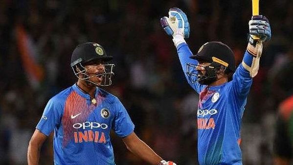 নিদাহাস ট্রফি জিতিয়ে দীনেশ কার্তিক। ছবি- বিসিসিআই। নিদাহাস ট্রফি জিতিয়ে দীনেশ কার্তিক। ছবি- বিসিসিআই।