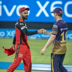 বিরাট কোহলি এবং ইয়ন মর্গ্যান (ফাইল ছবি, সৌজন্য আইপিএল)