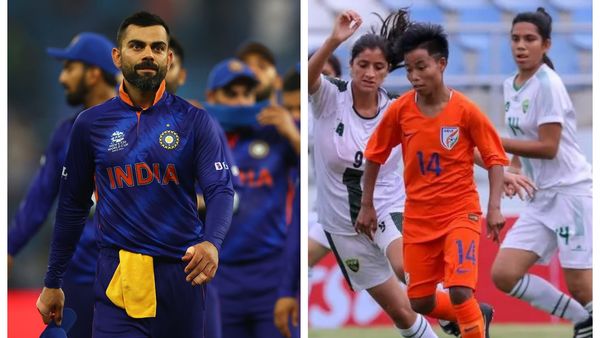 টি-টোয়েন্টি বিশ্বকাপে পাকিস্তানের বিরুদ্ধে হারের পর বিরাট এবং পাকিস্তানের বিরুদ্ধে ভারতীয় মহিলা অনূর্ধ্ব-১৯ দল। (ছবি সৌজন্য টুইটার @BCCI এবং এআইএফএফ ফাইল) টি-টোয়েন্টি বিশ্বকাপে পাকিস্তানের বিরুদ্ধে হারের পর বিরাট এবং পাকিস্তানের বিরুদ্ধে ভারতীয় মহিলা অনূর্ধ্ব-১৯ দল। (ছবি সৌজন্য টুইটার @BCCI এবং এআইএফএফ ফাইল)