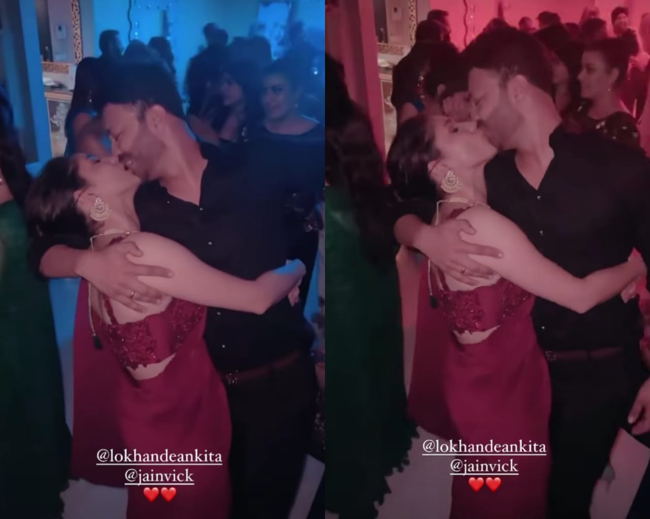 চুমু খাচ্ছেন অঙ্কিতা আর ভিকি। চুমু খাচ্ছেন অঙ্কিতা আর ভিকি।